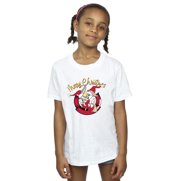 Looney Tunes Girls Lola Merry Christmas Cotton T-Shirt