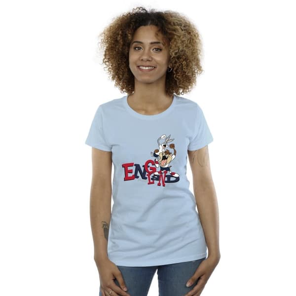 Looney Tunes Womens/Ladies Bugs & Taz England Cotton T-Shirt