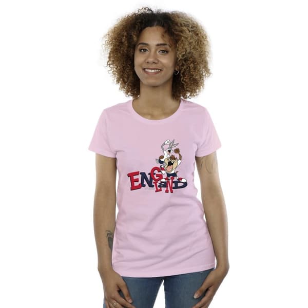Looney Tunes Womens/Ladies Bugs & Taz England Cotton T-Shirt