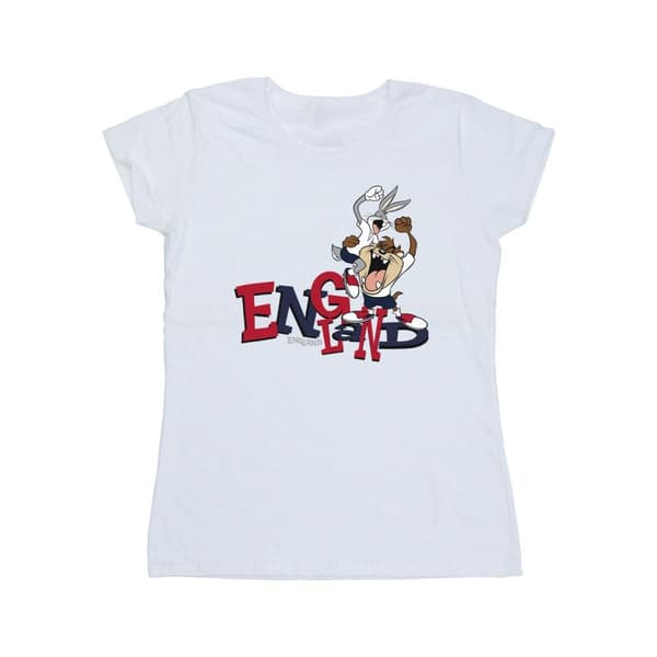Looney Tunes Womens/Ladies Bugs & Taz England Cotton T-Shirt