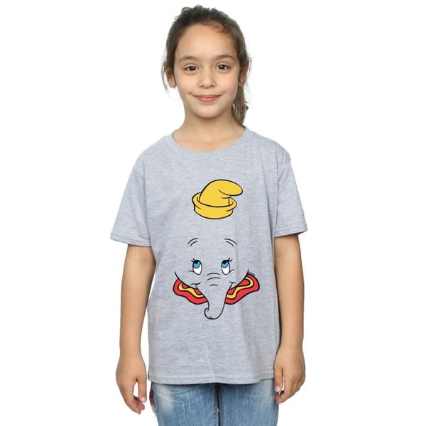 Disney T-shirt i bomull med Dumbo-ansikte för flickor