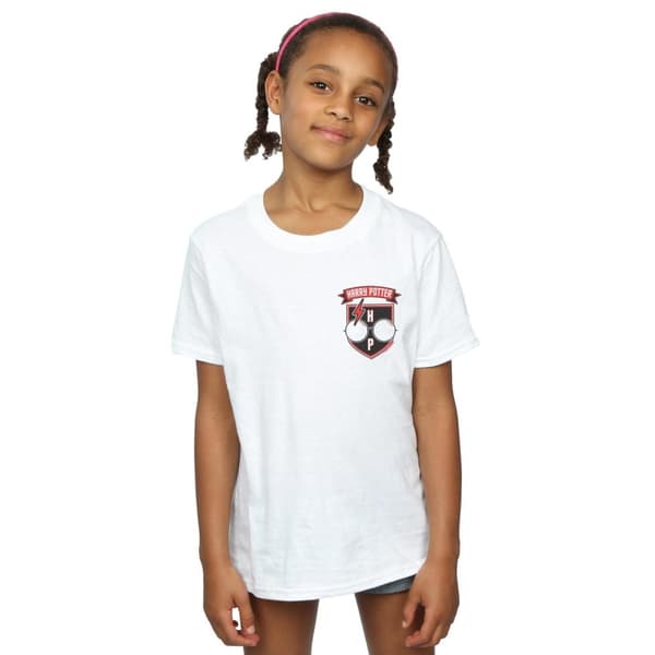 Harry Potter Girls Toon Glasses Pocket Cotton T-Shirt