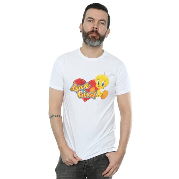 Looney Tunes Mens Tweety Pie Valentine´s Day Love Bird T-Shirt