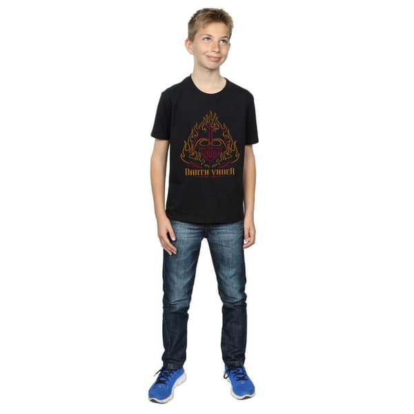 Star Wars Boys Darth Vader Flames T-Shirt