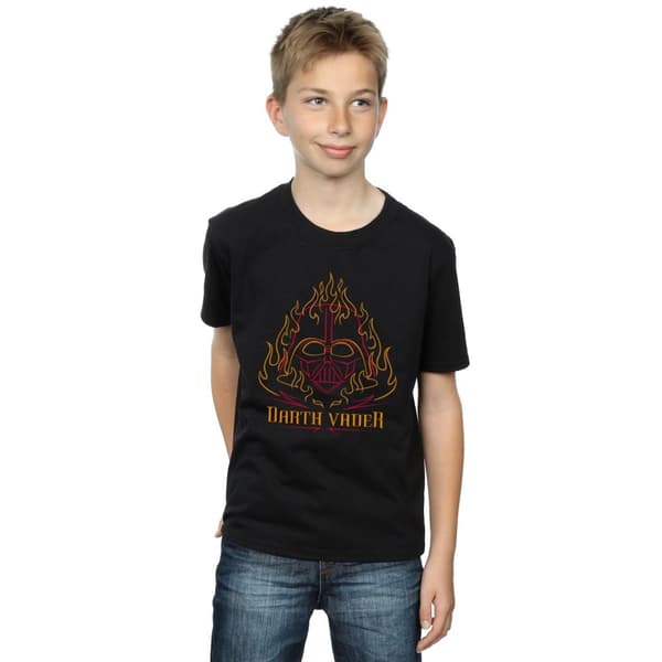 Star Wars Boys Darth Vader Flames T-Shirt