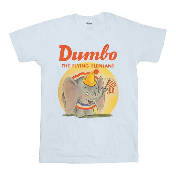 Disney T-shirt i bomull med Dumbo-flygande elefant för flickor