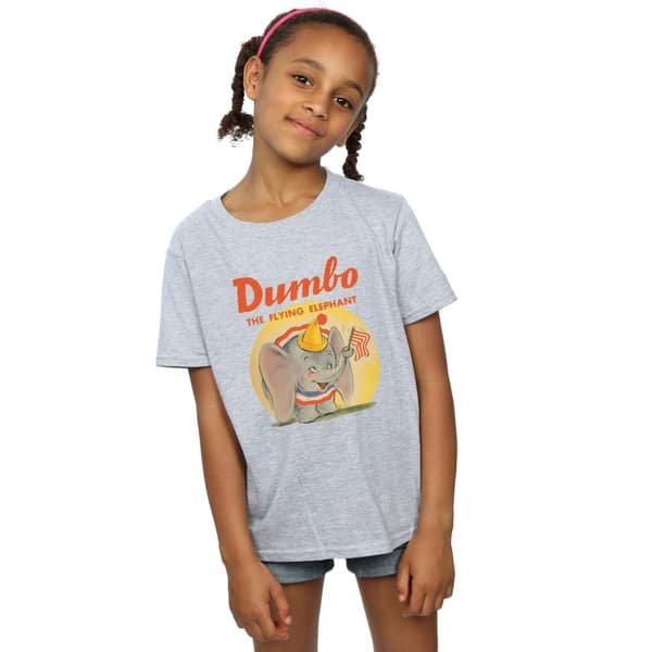 Disney T-shirt i bomull med Dumbo-flygande elefant för flickor