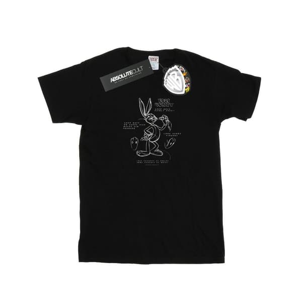 Looney Tunes Girls Bugs Bunny Drawing Instruction Cotton T-Shirt