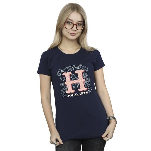 Harry Potter Dam/Tjej-Blommor H Bomulls-T-shirt