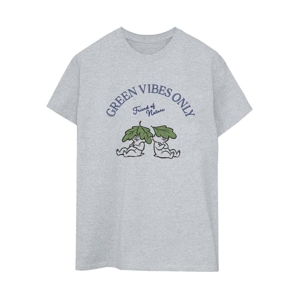 Disney Womens/Ladies Chip ´n Dale Green Vibes Only Cotton Boyfriend T-Shirt