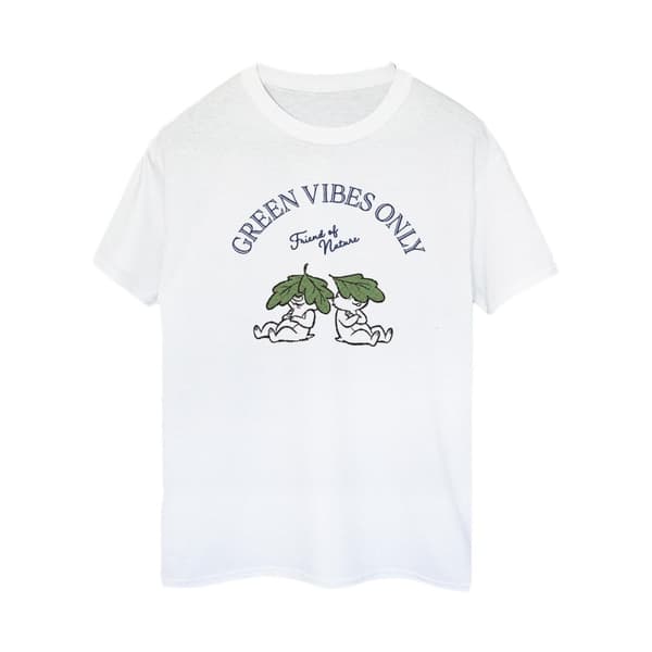 Disney Womens/Ladies Chip ´n Dale Green Vibes Only Cotton Boyfriend T-Shirt