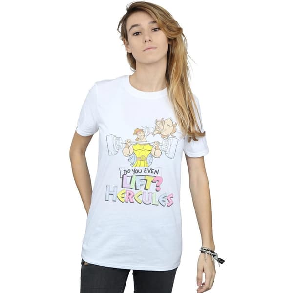 Disney Womens/Ladies Hercules Do You Even Lift? Cotton Boyfriend T-Shirt
