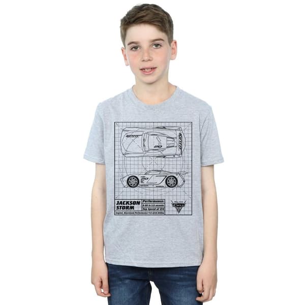 Disney Boys Cars Jackson Storm Blueprint T-Shirt