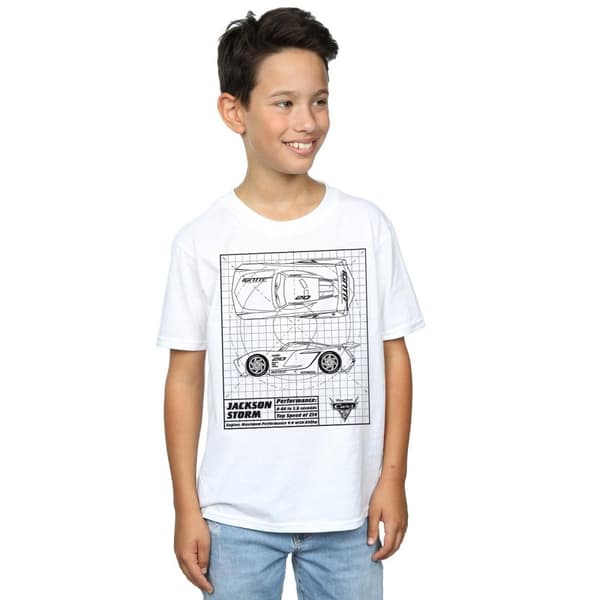 Disney Boys Cars Jackson Storm Blueprint T-Shirt