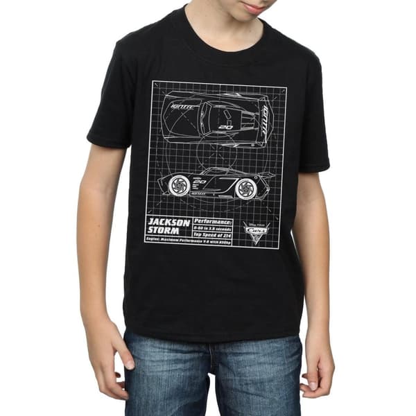 Disney Boys Cars Jackson Storm Blueprint T-Shirt