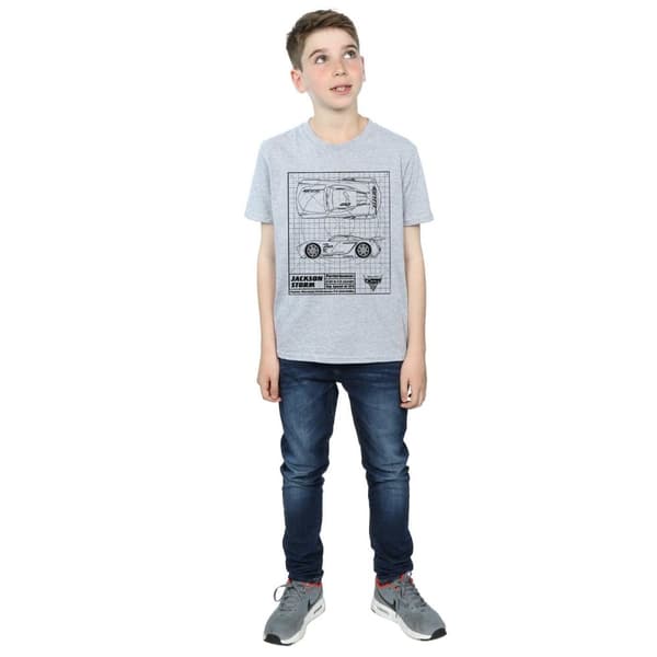 Disney Boys Cars Jackson Storm Blueprint T-Shirt