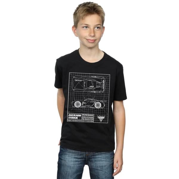 Disney Boys Cars Jackson Storm Blueprint T-Shirt