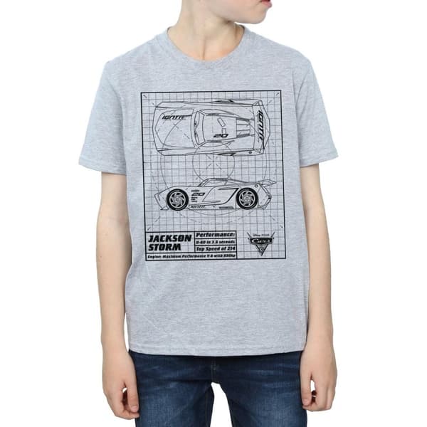 Disney Boys Cars Jackson Storm Blueprint T-Shirt
