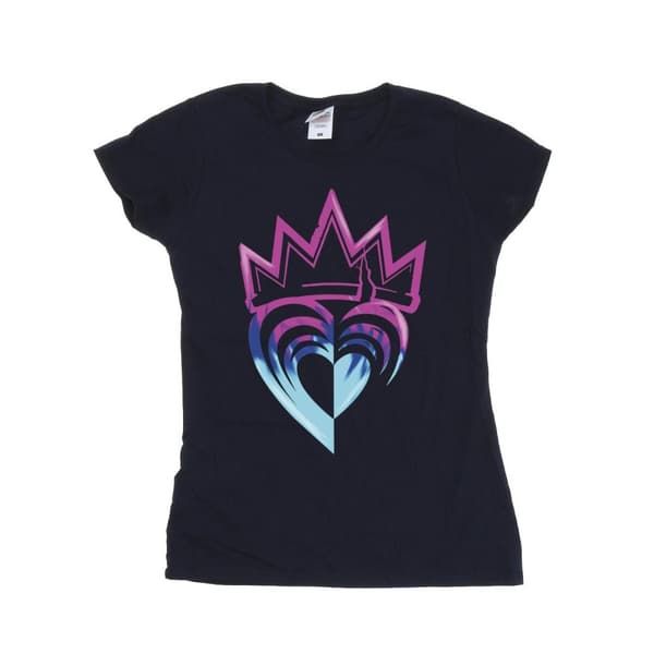 Disney Womens/Ladies Descendants Pink Crown Cotton T-Shirt
