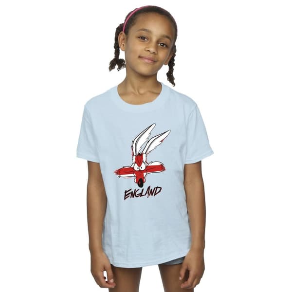 Looney Tunes Coyote England Face T-shirt i bomull för flickor