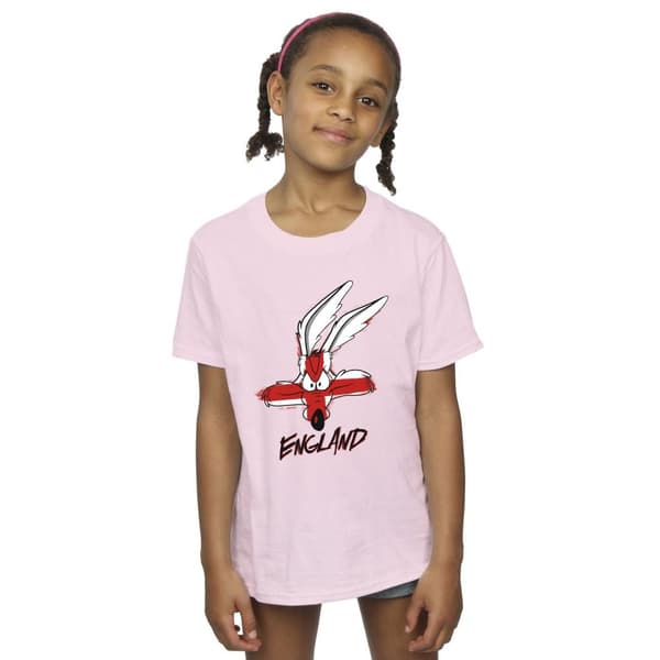 Looney Tunes Coyote England Face T-shirt i bomull för flickor