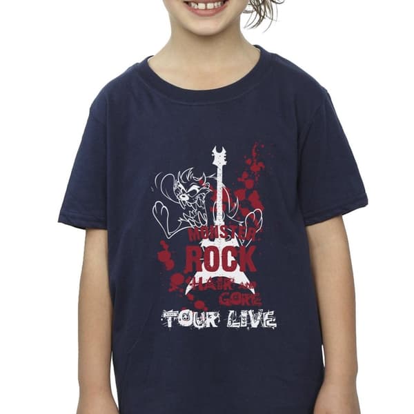 Looney Tunes Girls Taz Monster Rock Cotton T-Shirt
