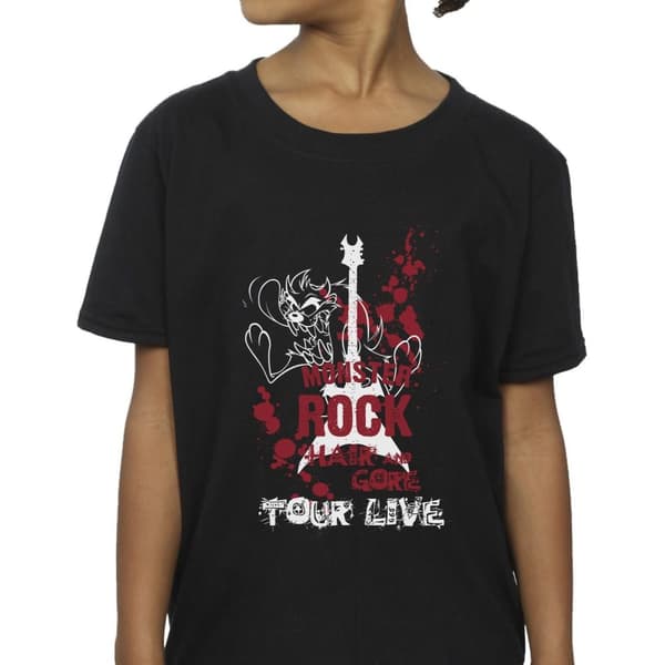 Looney Tunes Girls Taz Monster Rock Cotton T-Shirt