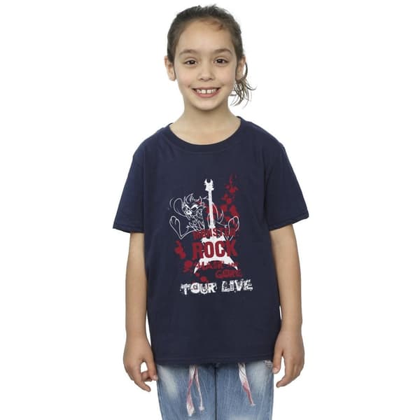 Looney Tunes Girls Taz Monster Rock Cotton T-Shirt