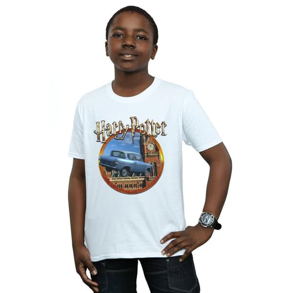 Harry Potter T-shirt med flygande bil för pojkar
