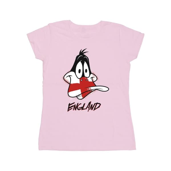 Looney Tunes Womens/Ladies Daffy England Face Cotton T-Shirt