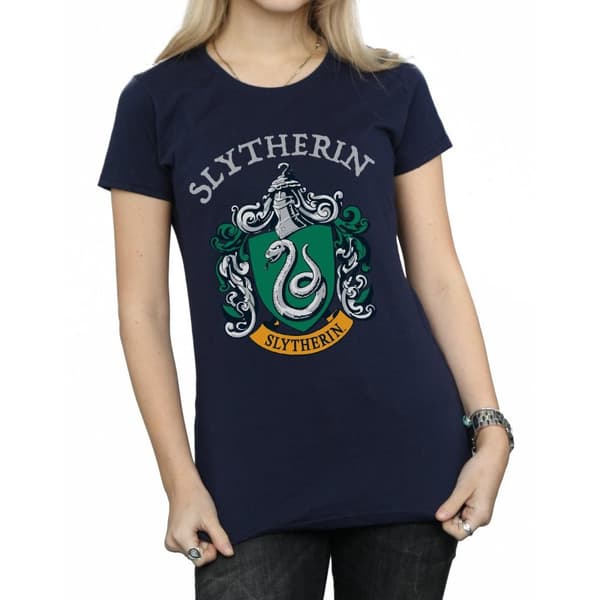 Harry Potter Dam/kvinnor Slytherin Crest T-shirt i bomull