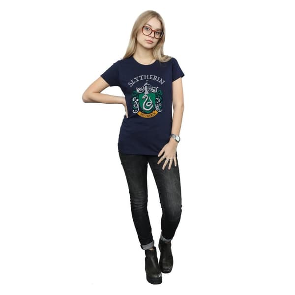Harry Potter Dam/kvinnor Slytherin Crest T-shirt i bomull