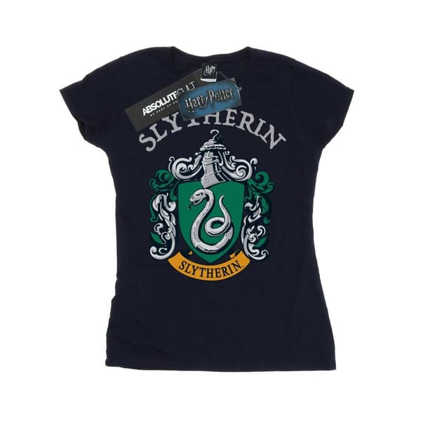 Harry Potter Dam/kvinnor Slytherin Crest T-shirt i bomull