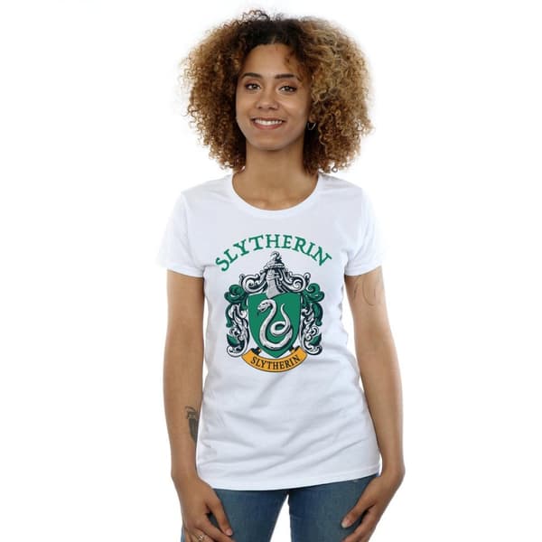 Harry Potter Dam/kvinnor Slytherin Crest T-shirt i bomull
