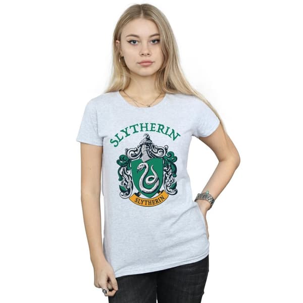 Harry Potter Dam/kvinnor Slytherin Crest T-shirt i bomull