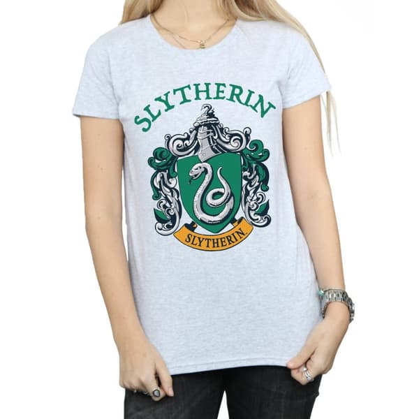 Harry Potter Dam/kvinnor Slytherin Crest T-shirt i bomull
