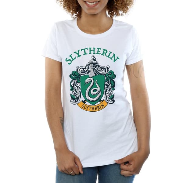 Harry Potter Dam/kvinnor Slytherin Crest T-shirt i bomull