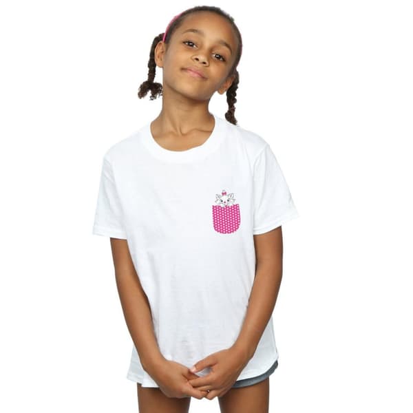 Disney T-shirt i bomull med Marie-bröst från Aristocats för flickor