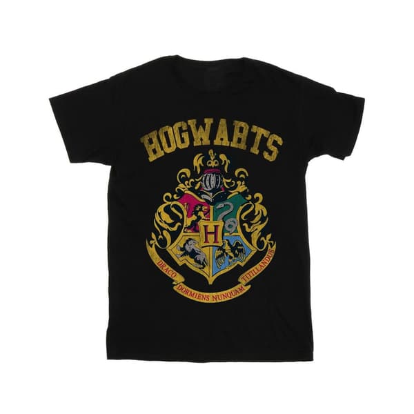 Harry Potter Mens Hogwarts Varsity T-Shirt Black 5XL