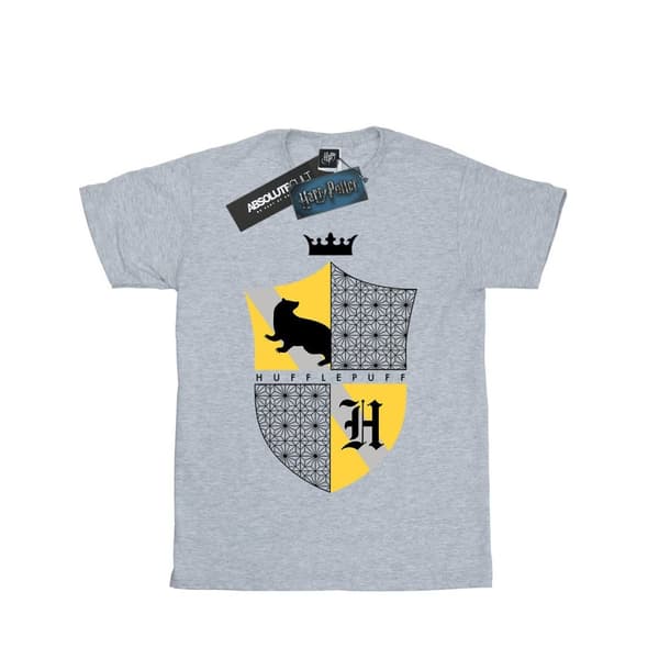 Harry Potter Dam/Häst Hufflepuff Shield Boyfriend T-shirt i bomull