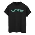Miniatyrbillede 1 af 3: Harry Potter Womens/Ladies Collegial Slytherin Cotton Boyfriend T-Shirt