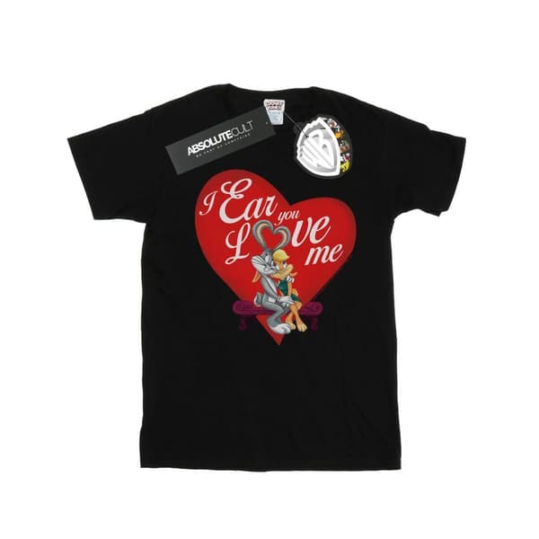 Looney Tunes T-shirt i bomull för flickor Bugs Bunny och Lola Alla hjärtans dag - Love Me