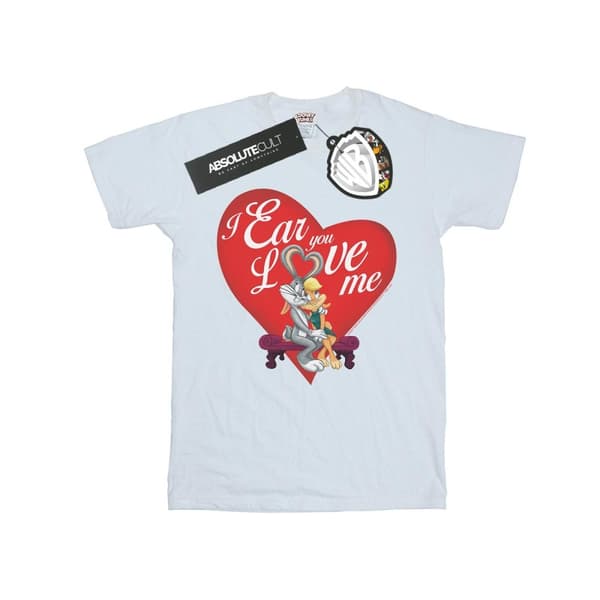 Looney Tunes T-shirt i bomull för flickor Bugs Bunny och Lola Alla hjärtans dag - Love Me
