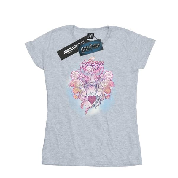 Harry Potter Womens/Ladies Always Doe Cotton T-Shirt Sports Grey XL