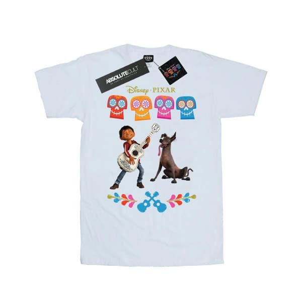 Disney Dam/Tjej Coco Miguel Logo Bomull Boyfriend T-shirt