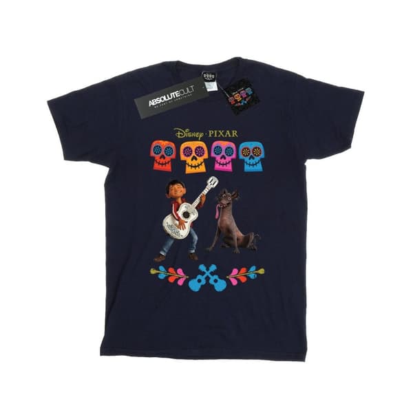 Disney Dam/Tjej Coco Miguel Logo Bomull Boyfriend T-shirt