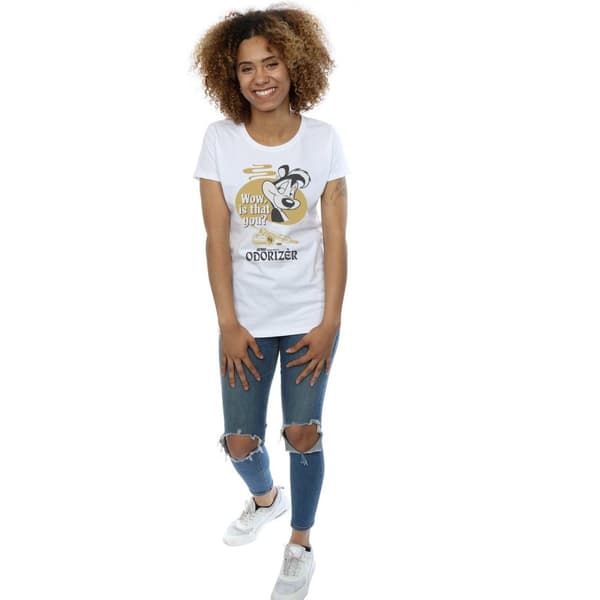 Looney Tunes Dam/Tjej Pepe Le Pew Odorizer Bomulls-T-shirt