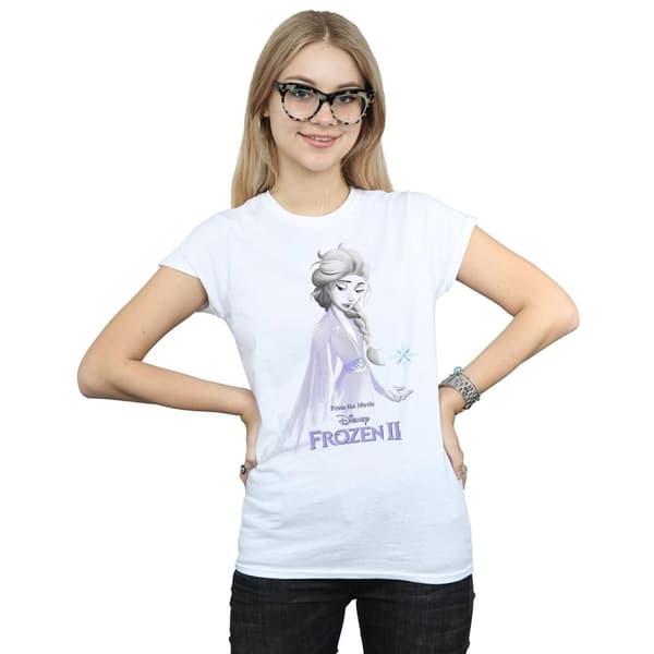 Disney Womens/Ladies Frozen 2 Elsa Unity Snowflake Cotton T-Shirt