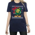 Miniatyrbild 3 av 5: Looney Tunes Dam/Tjej Tweety Pie Christmas Fair Isle Bomull Boyfriend T-shirt