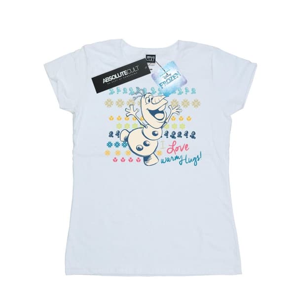Disney Womens/Ladies Frozen I Love Warm Hugs Cotton T-Shirt